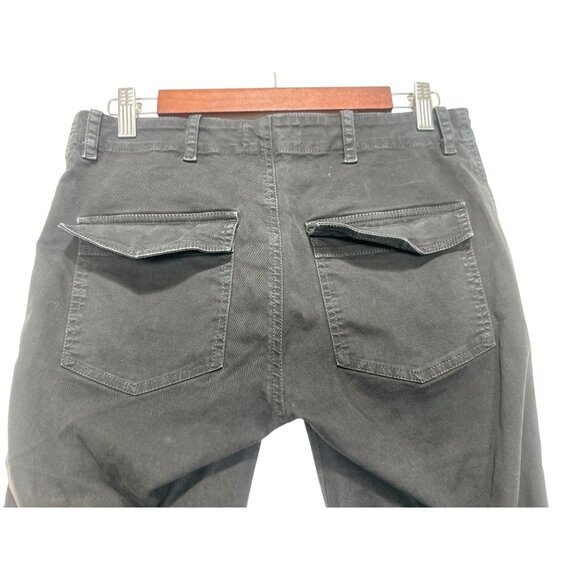Nili Lotan French Military Pants Womens 4 Black Slouchy Grunge Academia Mid Rise - Picture 10 of 16